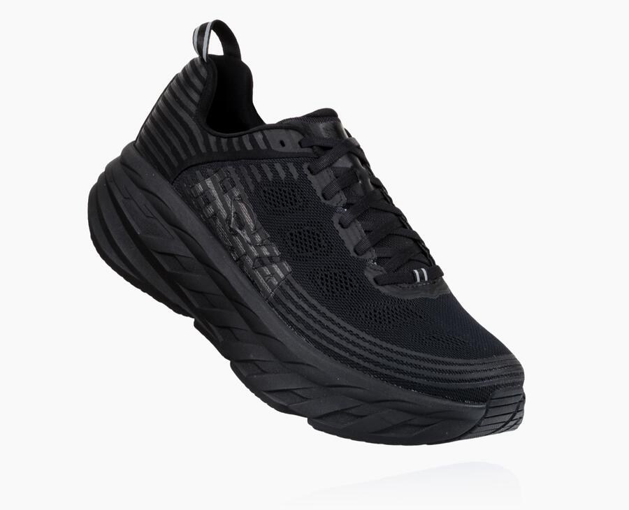 Hoka One One Running Shoes Mens Black - Bondi 6 - 27956PJKN